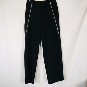 Elm Design Pants Sz 1 Black Zippers Dress Small